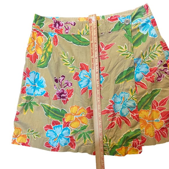 Vintage White Stag Stretch Skorts Hawaiian Tropical Design Size‎ 14 - Picture 5 of 7